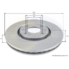 Brake disc Citroen C5,Xantia BDC4997