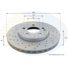 brake disc Mercedes Benz perforated