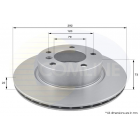Brake disc E81, E90 2004- BDC5435