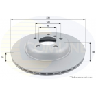 Brake disc front axle