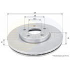 Brake disc front axle 278mm