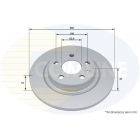 rear brake disc Volvo XC40 17-