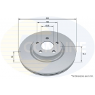 brake disc front Ford 17-