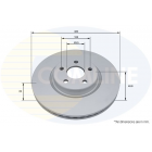 brake disc front Ford 17-