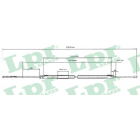 brake cableBMW E46 97- left