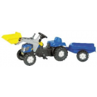 New Holland with bucket and wheelbarrow