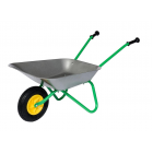 Carrello da giardino in metallo verde, pneumatico