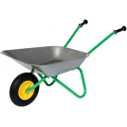 Carrello da giardino in metallo verde, pneumatico