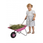 Carrello da giardino Rolly in metallo rosa