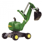 Bucket on wheels John Deere green