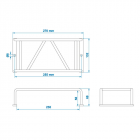  Släp brandskydd 238x132x58mm blank