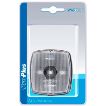 Forreste markeringslygte hvid 66x62mm uden pære, M106-343701S