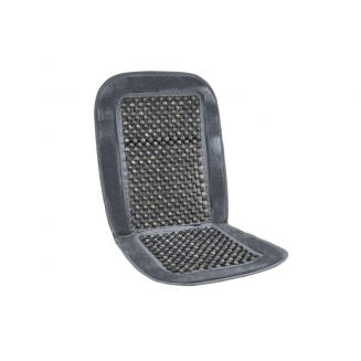 Istuinpäällinen puupalloilla, harmaa samettireunus, S103-01385