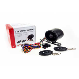 Alarm til bil, 2 fjernbetjeninger, horn, S103-02090