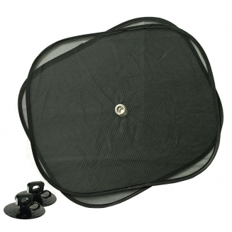 Side curtains with suction cup, black, S103-021348