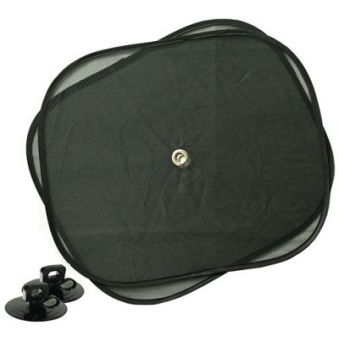 Side curtains with suction cup, black, S103-021348
