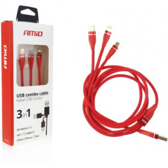 Uzlādes kabeļa kombinācija: C USB, microUSB, Apple, S103-02178