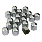 Pulttisuojat kromi 19mm 20 kpl