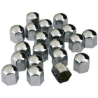 Pulttisuojat kromi 19mm 20 kpl