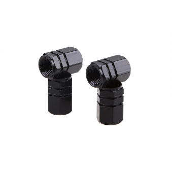 Aluminum valve caps 4 pcs, black, S103-02237