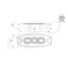 Flasher for grille 12/24V, led 3*3W, E9