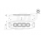 Vilkku säleikkölle 12/24V, led 4*3W, E9