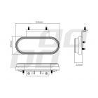 Gaismas gaisma 10-30V, LED, IP67, oranža, ovāla