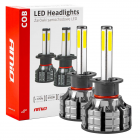 Led H1 2kpl, 4 SMD COB led, 12/24V,