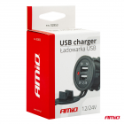 Chargeur rapide résistant à lhumidité 2x USB, 12-24V