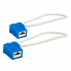 Bulb socket with corner, 2pcs, 12/24V, socket H1/H3