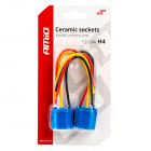 Bulb socket 2pcs, 12/24V, socket H4, wire