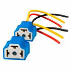 Bulb socket 2pcs, 12/24V, socket H4, wire