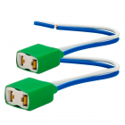 Bulb socket 2pcs, 12/24V, socket H7, cable 15cm
