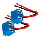 Bulb socket with angle 2pcs, 12/24V, socket H7