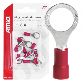 Acu savienotāji 10 gab. 1,25-8mm2, sarkans, S103-03079