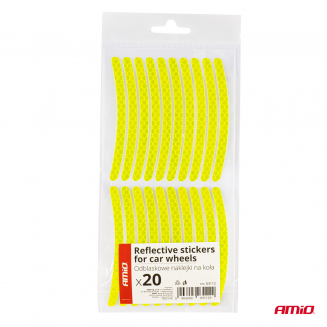 Adesivi catarifrangenti per ruote 20 pz gialli, S103-03112