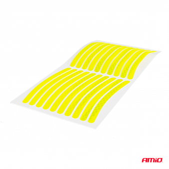 Adesivi catarifrangenti per ruote 20 pz gialli, S103-03112