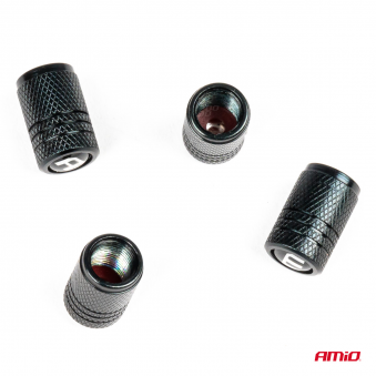 Ventilhætter 4 stk, Amio, aluminium sort, S103-03277