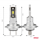 H7 led polttimot 2 kpl, 9-32V, 2225lm 50w