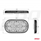 Magneettinen vilkku 48 smd led 12-24V