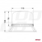 Flasher 60 LED 12/24V IP66 oranssi magneetti