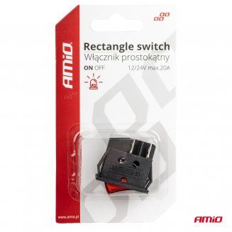 Afbryderrektangel 12/24, rød belysning, S103-03613