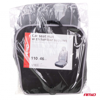 Masserande bilstolsmatta med ryggstöd grå, S103-03643