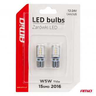 Ampoules LED canbus T10e W5W 15* SMD blanc, S103-03723