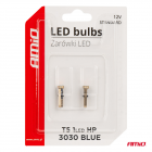 LED-lamput standardi T5 12V 1 LED sininen