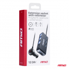 Câble chargeur avec voltmètre 1m 12/24V