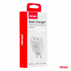 Chargeur 2*USB-C 40W 230V charge rapide