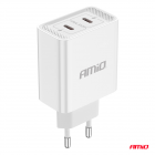 Chargeur 2*USB-C 40W 230V charge rapide