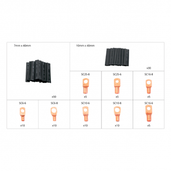 Bata encogible con ojales 140 uds., S103-04121