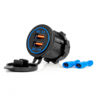 Chargeur 2Xusb éclairage bleu rapide 3.0